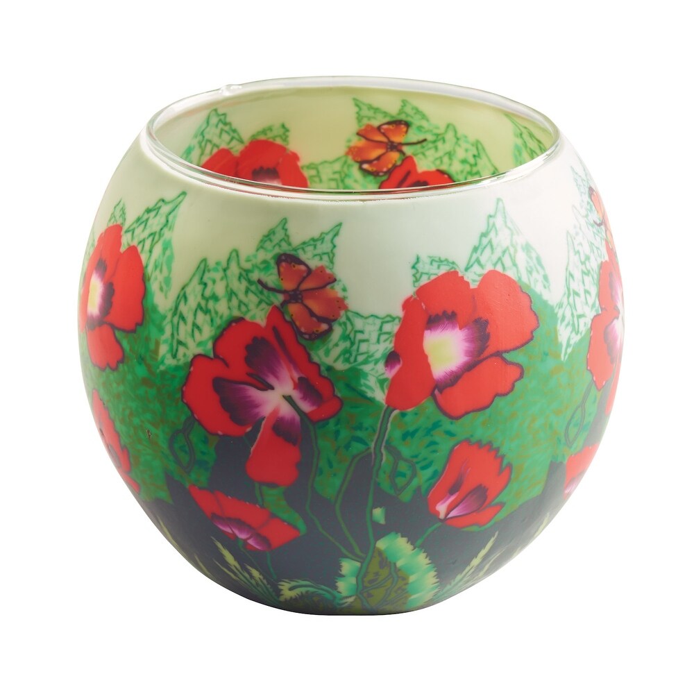 THE MILFORD COLLECTION LTDThe Milford Collection Poppies & Butterfly Tea Light Candle Holder